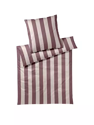 ELEGANTE | Satin-Bettwäsche 70x90cm/140x200cm NIGHT STRIPE Puder | 
